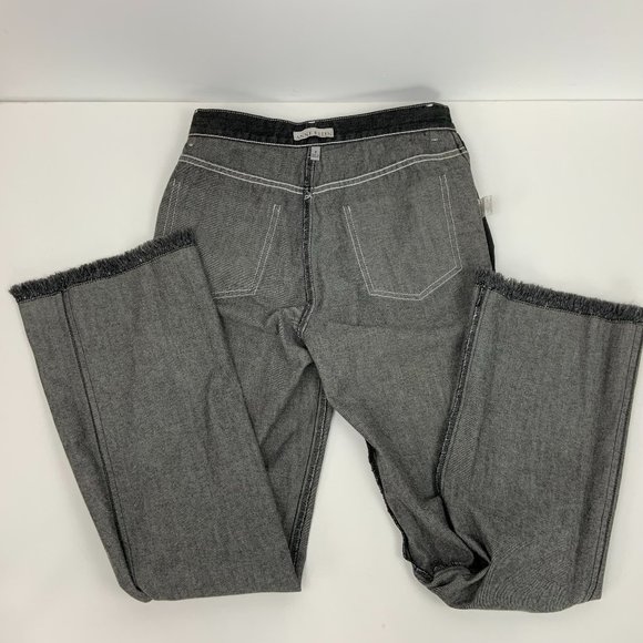 Vintage Anne Kleine Y2K Black Frayed Cotton Jeans Grunge Goth Size 8 - 6 - Picture 13 of 16